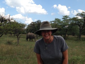 Jane and a Rhino